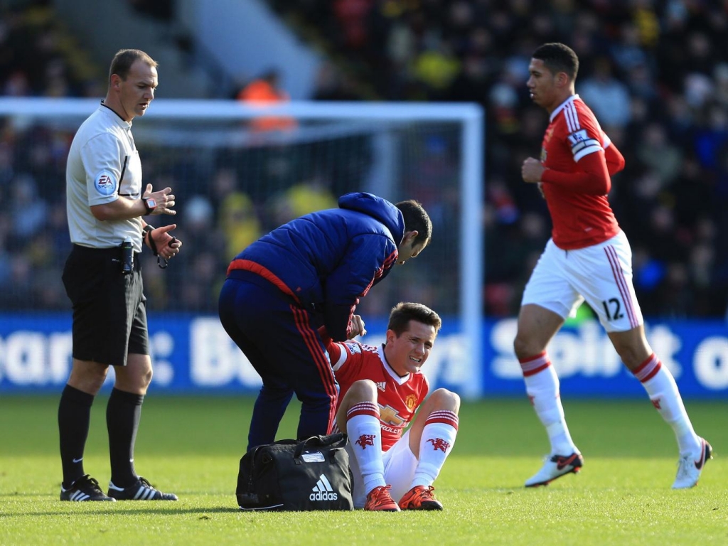 Ander Herrera suffered the injury against Watford last weekend 2015 Getty Images