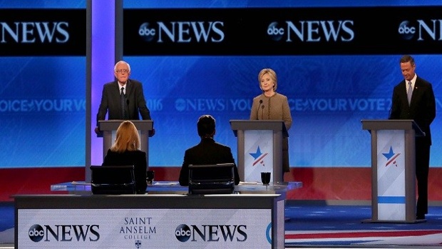 DNC Debate stage shot