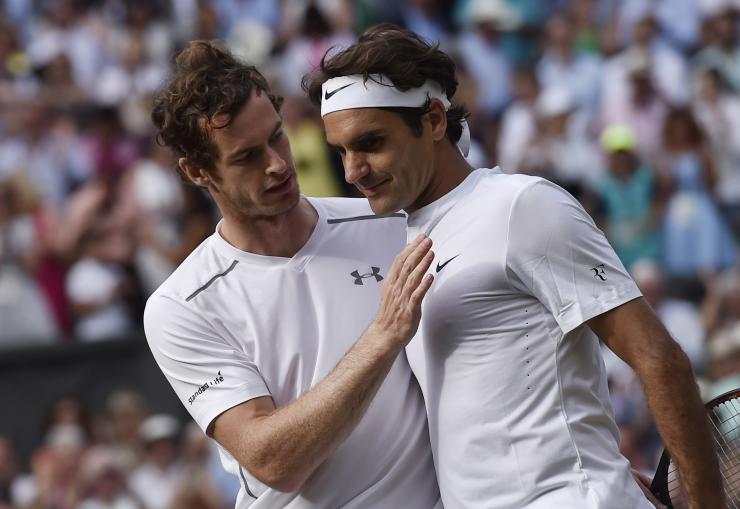 Andy Murray and Roger Federer