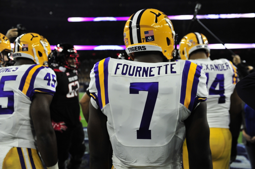 Leonard Fournette Texas Tech Football vs LSU Tigers Texas Bowl 2015