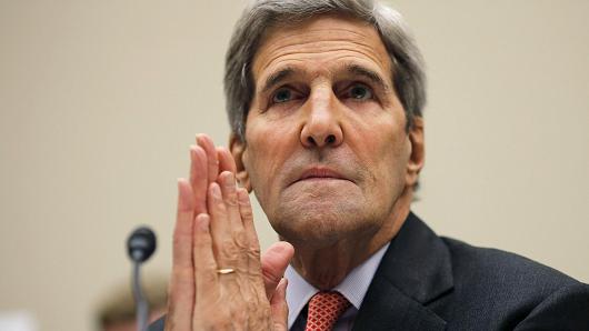 Secretary of State John Kerry testifies before a House Foreign Affairs Committee hearing on the Iran nuclear agreement in Washington