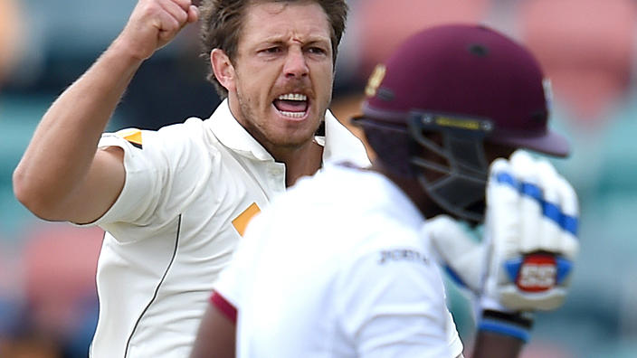 Australia have crushed the West Indies by an innings and 212 runs in the first Test in Hobart