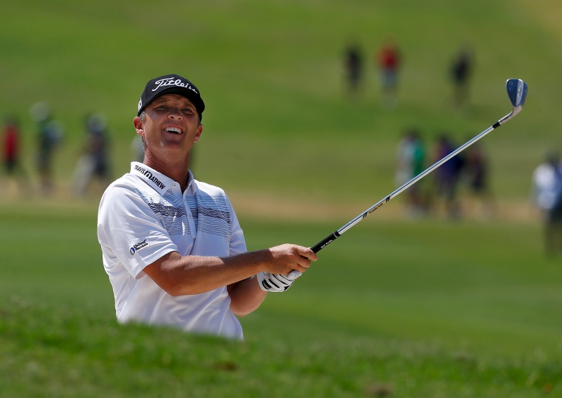 Australia's Matthew Jones watches a shot during his win at the Australian Open