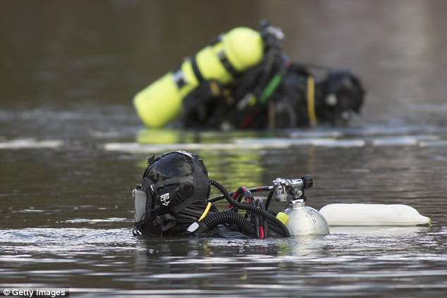 Authorities have ended their search at Seccombe Lake Park for evidence in the San Bernardino shooting. Above divers search for evidence in the lake