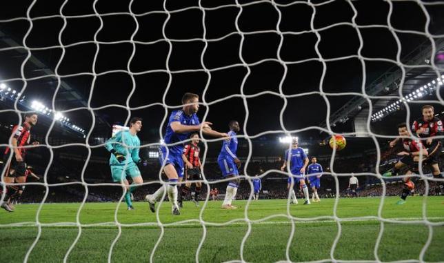 Football Soccer- Chelsea v AFC Bournemouth- Barclays Premier League- Stamford Bridge- 5/12/15 Bournemouth's Glenn Murray scores their first goal Action Images via Reuters  Tony O'Brien Livepic