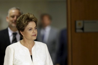 Brazil's president Dilma Rousseff arrives for a news conference at the Planalto Palace in Brasilia Brazil on Dec. 2