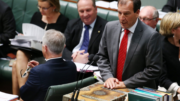 Special Minister for State Mal Brough addresses federal parliament