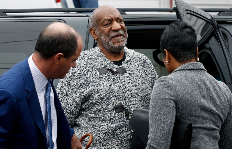 Actor and comedian Bill Cosby arrives for a court appearance on Wednesday in Elkins Park Pa