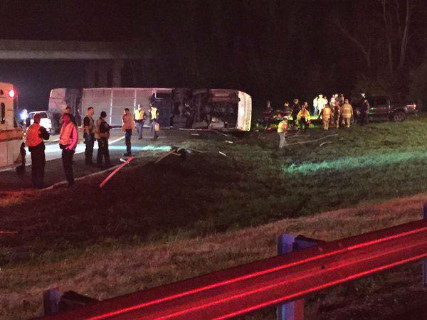 Bus carrying Radford University, Virginia Tech students overturns