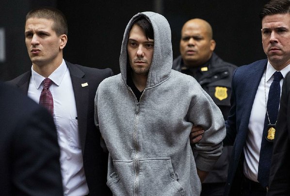 CRAIG RUTTLE						Credit AP				Martin Shkreli owner of Turing Pharmaceuticals is taken into custody Thursday in New York on securities-fraud charges