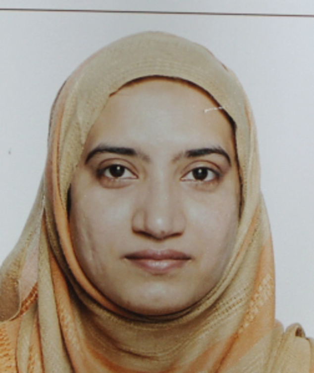 FBI shows Tashfeen Malik. Malik and her husband Syed Farook died in a fierce gunbattle with authorities several hours