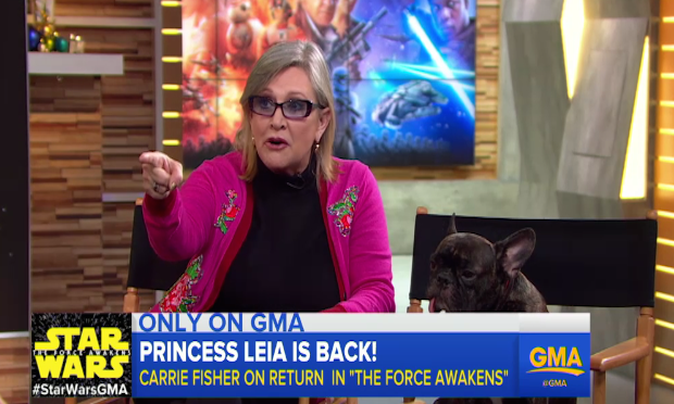 Carrie Fisher jets into LAX after promoting Show star Wars: The Force Awakens