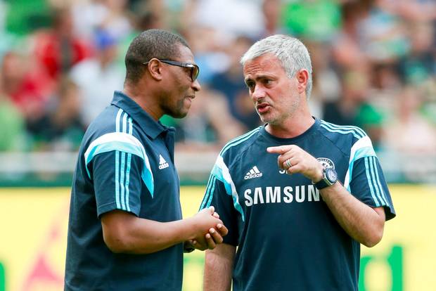 Chelsea technical director Michael Emenalo and departed manager Jose Mourinho