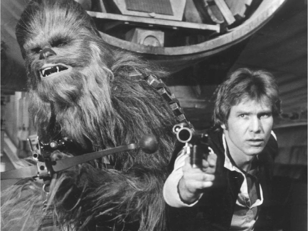 Chewbacca and Han Solo in Star Wars