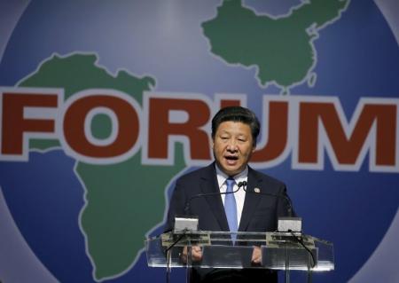 China's President Xi Jinping speaks during a Forum on China Africa Cooperation in Sandton Johannesburg