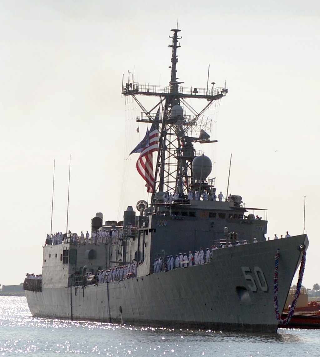 USS Taylor returns to its homeport of Naval Station Mayport Fla. on Aug. 9 2014. The ship is one of two the US may sell to Taiwan. US Navy