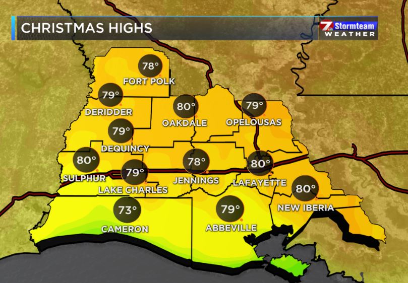 Christmas Eve temperatures broke records along the East Coast