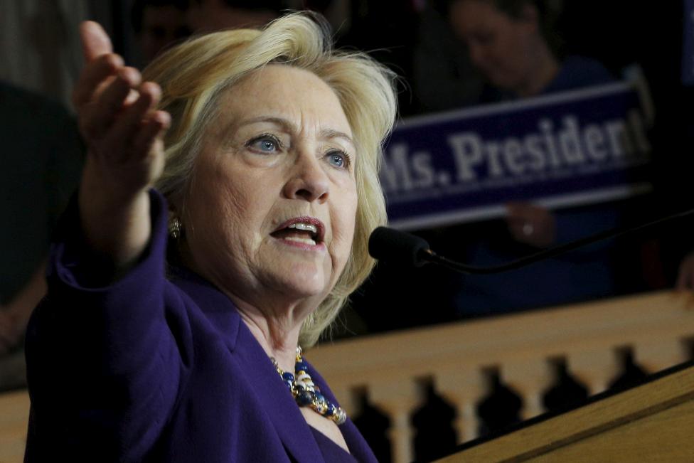 Clinton speaks to supporters in Boston