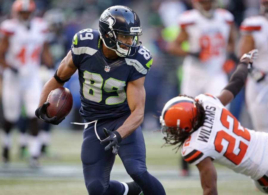 Credit Scott Eklund           Doug Baldwin has caught multiple touchdown passes in four straight games