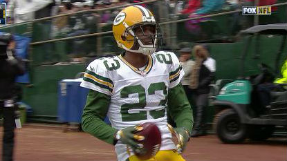 Damarious Randall runs ball for 43 yards for TD vs. Raiders