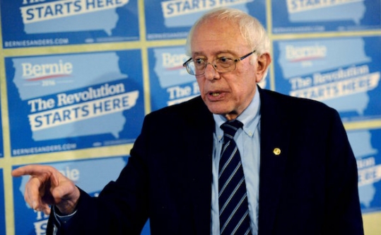 Democratic presidential candidate Bernie Sanders in Davenport Iowa on Dec. 13