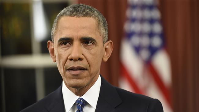 US President Barack Obama speaks during an address to the nation from the Oval Office of the White House in Washington DC