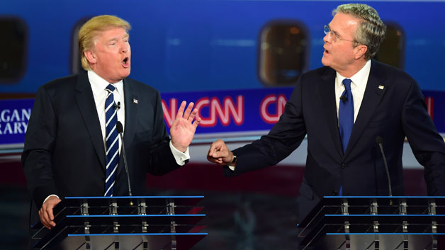 Donald Trump and Jeb Bush debate