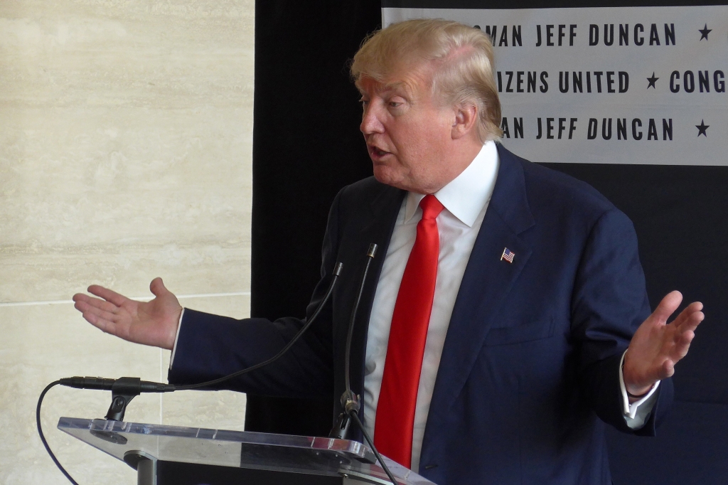 Donald Trump at the Freedom Summit a forum for GOP Presidential hopefuls in Greenville South Carolina