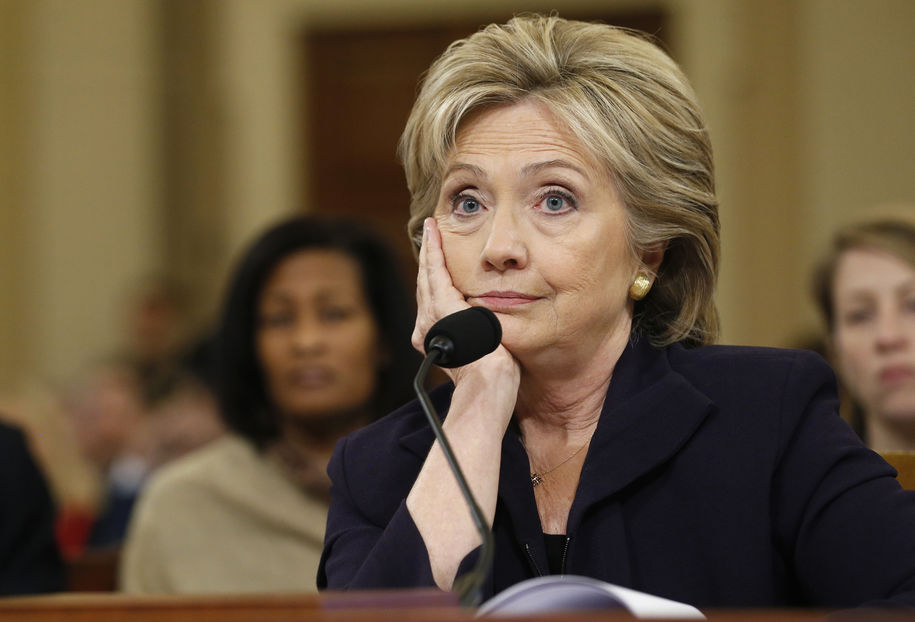 Democratic presidential candidate Hillary Clinton listens to a question as she testifies before the House Select Committee on Benghazi on Capitol Hill in Washingt