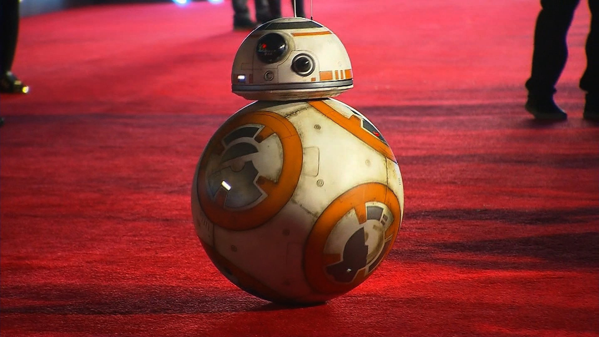 Droid character BB8 on the red carpet of the Star Wars The Force Awakens premiere in Los Angeles