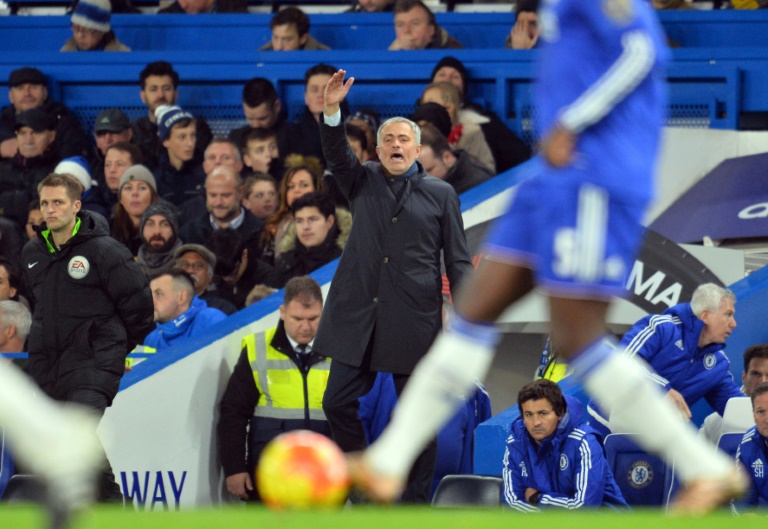 AFP  Glyn KirkChelsea's manager Jose Mourinho signals during an English Premier League football match against Bournemouth at Stamford Bridge in London