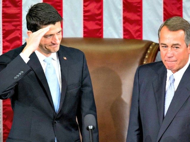 Ryan Salutes Boehner AP