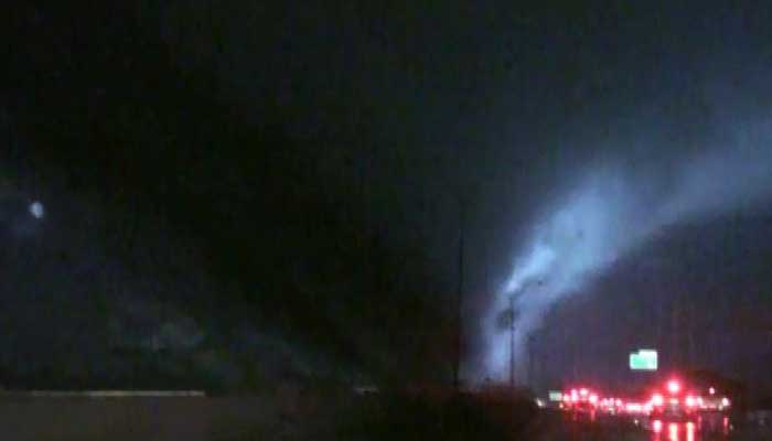 Storm chasers captured frightening images of enormous tornadoes that spread through the Dallas region Saturday