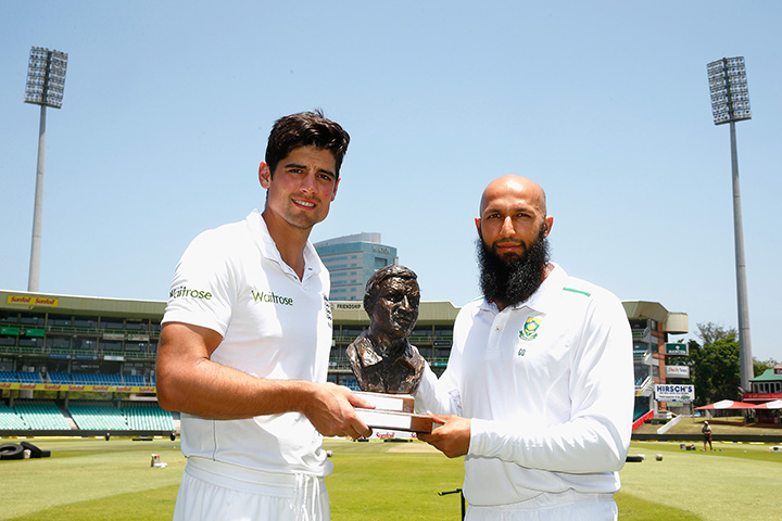 Alastair Cook and Hashim Amla are competing for the Basil D'Oliveira Trophy