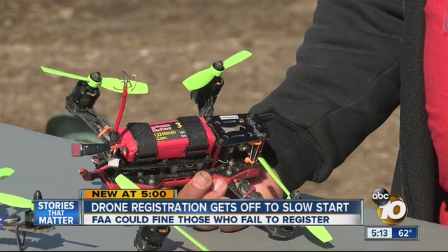 FAA could fine those who fail to register their drone.                      KGTV