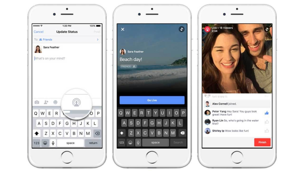 Facebook Live Video Streaming and Collage Features Rival Twitter