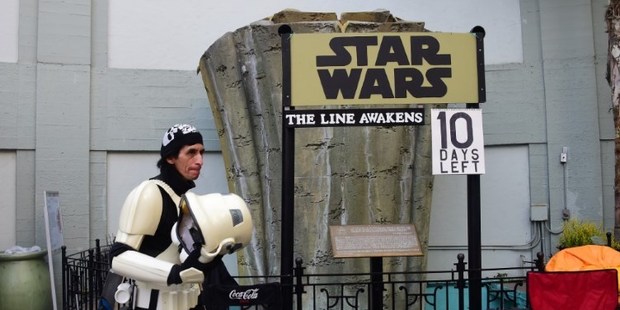 Fans started line up at Grauman's Chinese Theatre in LA for the new Star Wars movie long before the films release