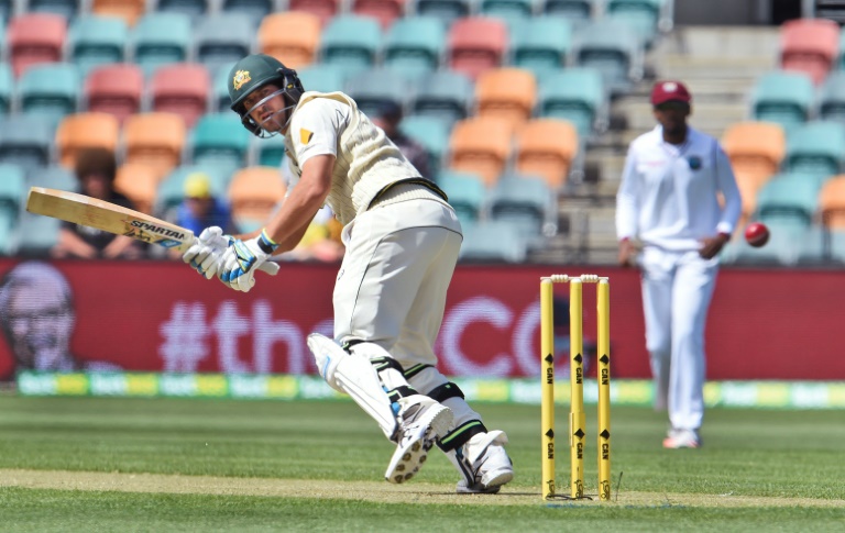 AFP  File  William West Australian batsman Joe Burns turns a ball fine from the West Indies bowling on the first day of the first Test in Hobart