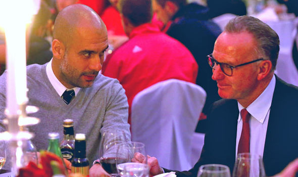 Guardiola Bayern Munich Rummenigge Chelsea Man City MCFC Christmas party