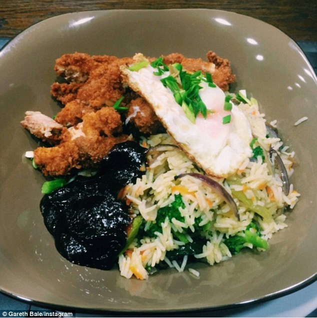 Gareth Bale posted a snap of his chicken and rice dish onto Instagram prior to Real Madrid's match with Cadiz