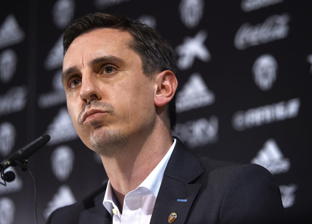 Gary Neville addresses media for the first time since taking over as Valencia head coach