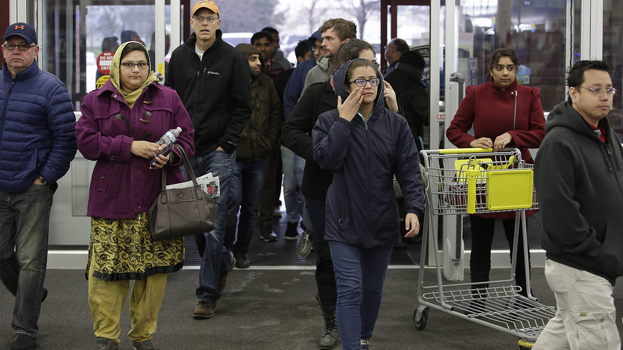 Getty Images     Some customers opted for in-store shopping but many made purchases online