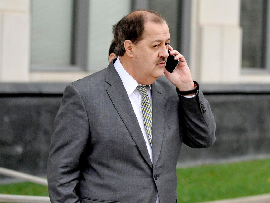 Former Massey Energy Chief Executive Don Blankenship as he walks into the Robert C. Byrd U.S. Courthouse in Charleston West Virginia