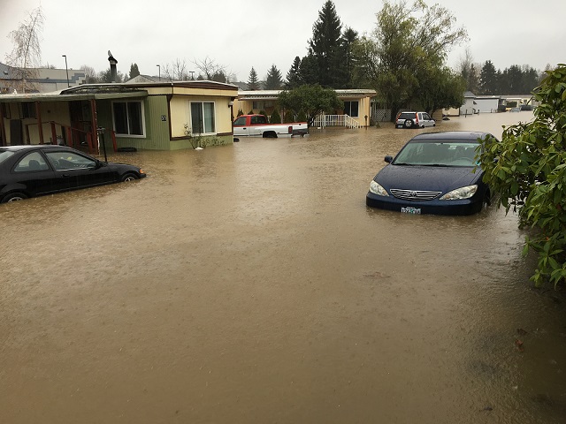 Heavy rains caused this flooding in Palmquist Estates in Gresham Dec. 7 2015