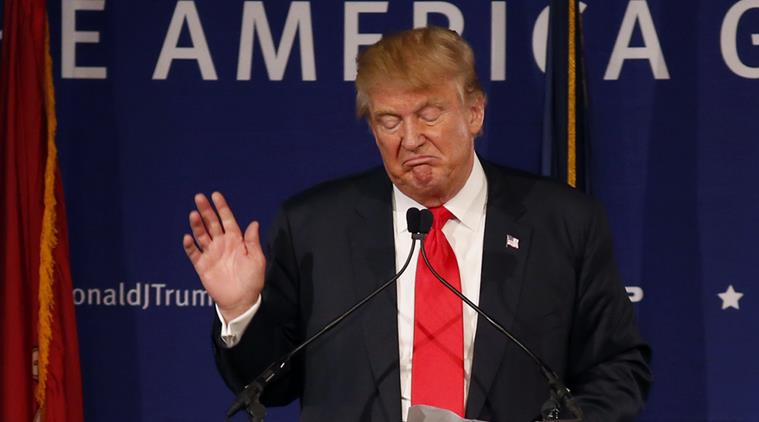 Republican presidential candidate businessman Donald Trump speaks during a rally coinciding with Pearl Harbor Day at Patriots Point aboard the aircraft carrier USS Yorktown in Mt. Pleasant S.C. Monday Dec. 7 2015