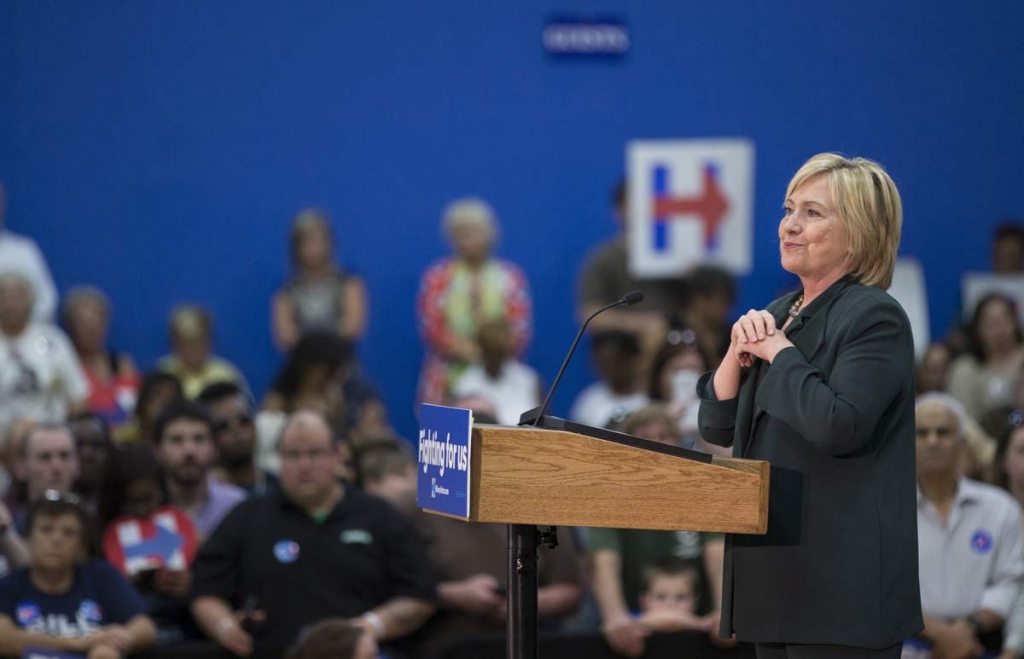 Democratic presidential candidate Hillary Clinton speaks at a campaign event at the Meadow Woods Recreation Center on Wednesday Dec. 2 2015 in Orlando Fla