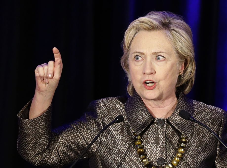 Democratic presidential candidate Hillary Clinton speaks during the 2015 National Immigration Integration Conference in New York. Clinton is unveiling her plan to strengthen the nation’s defenses against terrorism with a