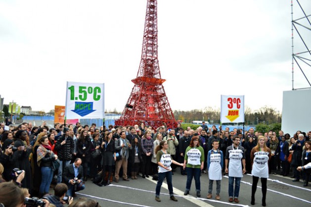 According to the Paris Agreement the world will pursuit a 1.5C global temperature rise target a recent addition propelled by the civil society and key players like the Climate Vulnerable Forum. This action on Thursday afternoon pushed for this goal. Cre