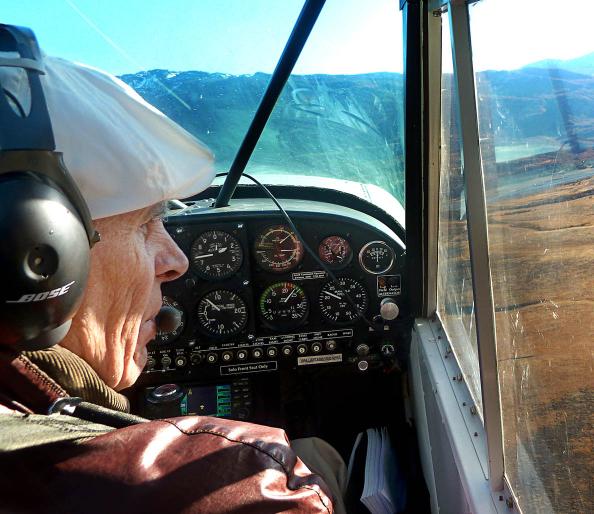 Doug Tompkins at the controls