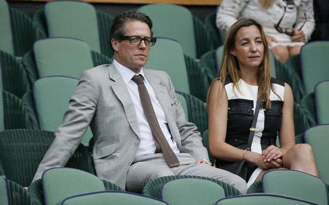 Hugh Grant with his Swedish girlfriend Anna Eberstein